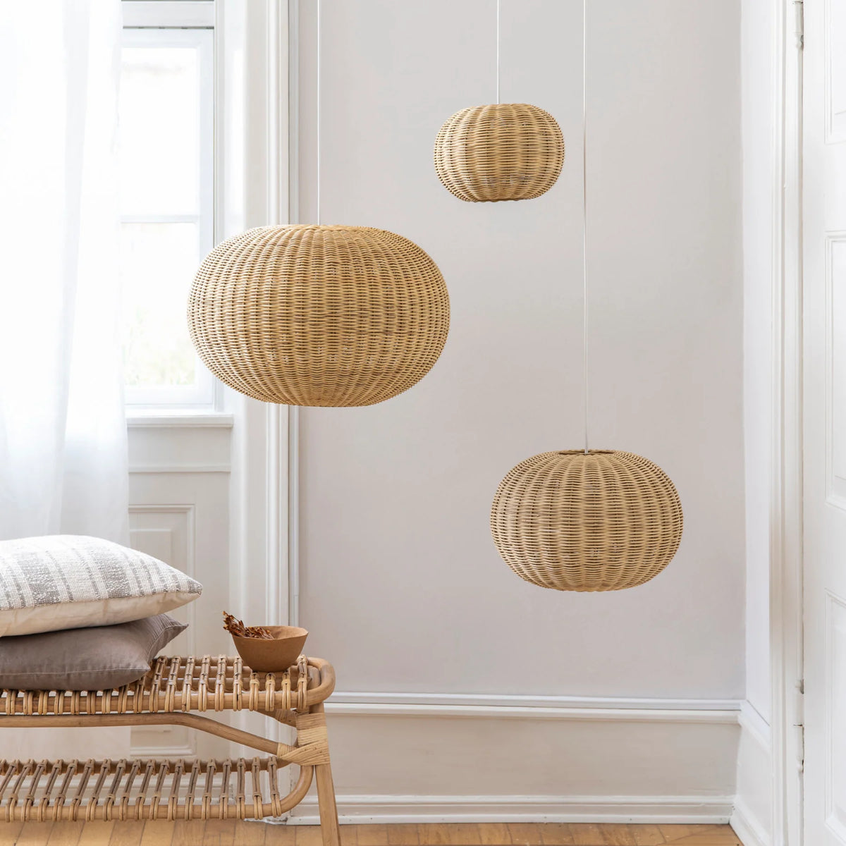 Japandi Natural Wicker Light Shade – view 2