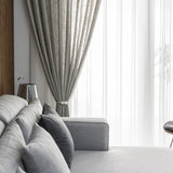 Sheer Light Gray Linen Drapes