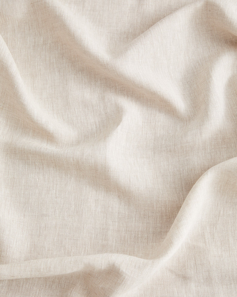 Oatmeal French Linen Bed Sheet Set – view 5