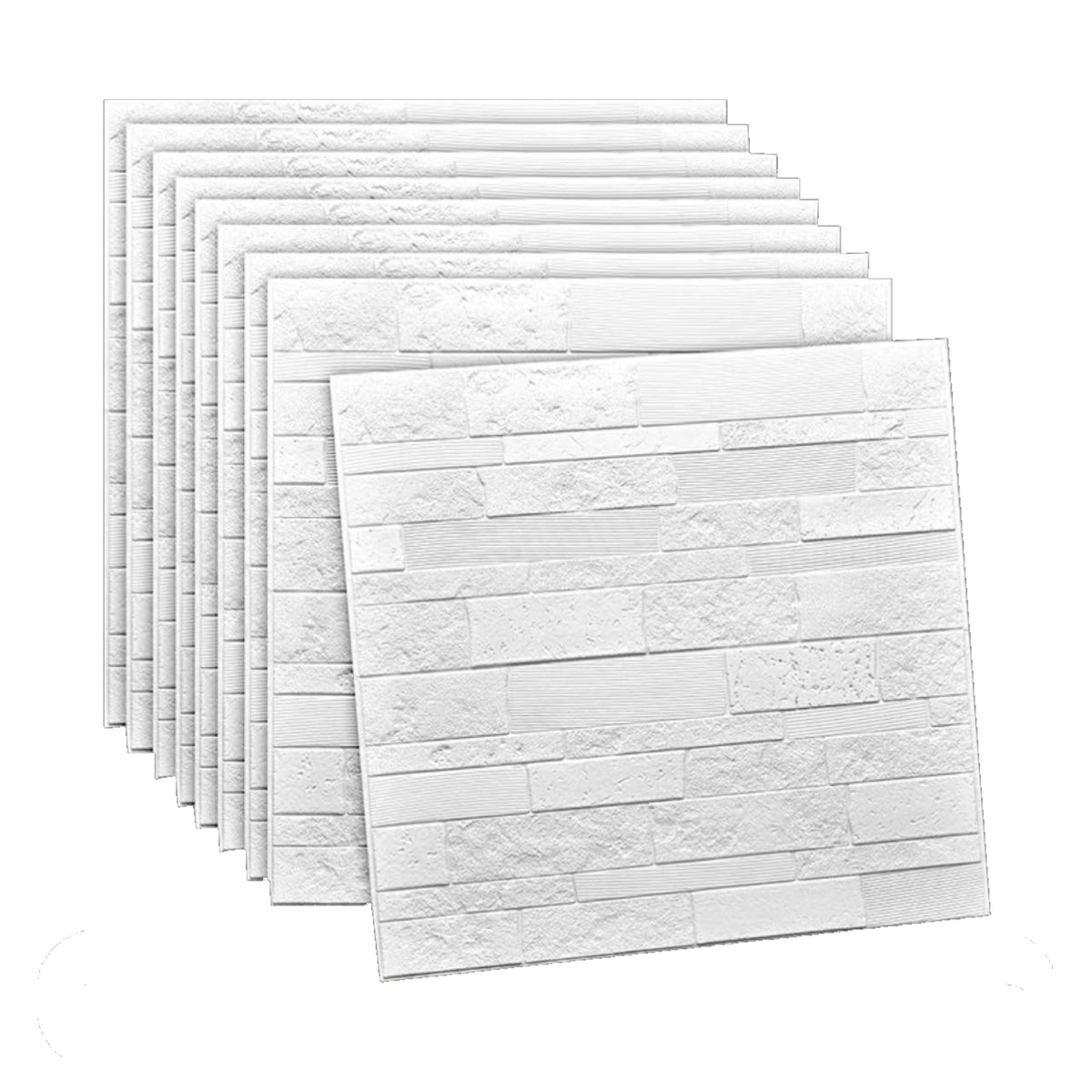 Peel and Stick Modern White Brick Wall Tiles – view 4