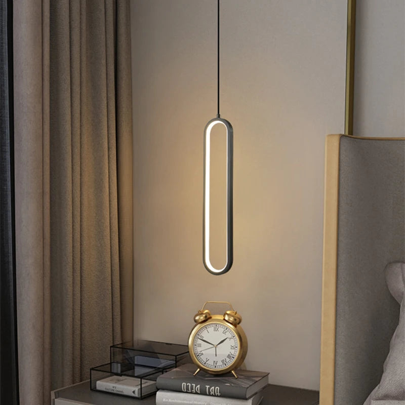 Black Ring LED Pendant
