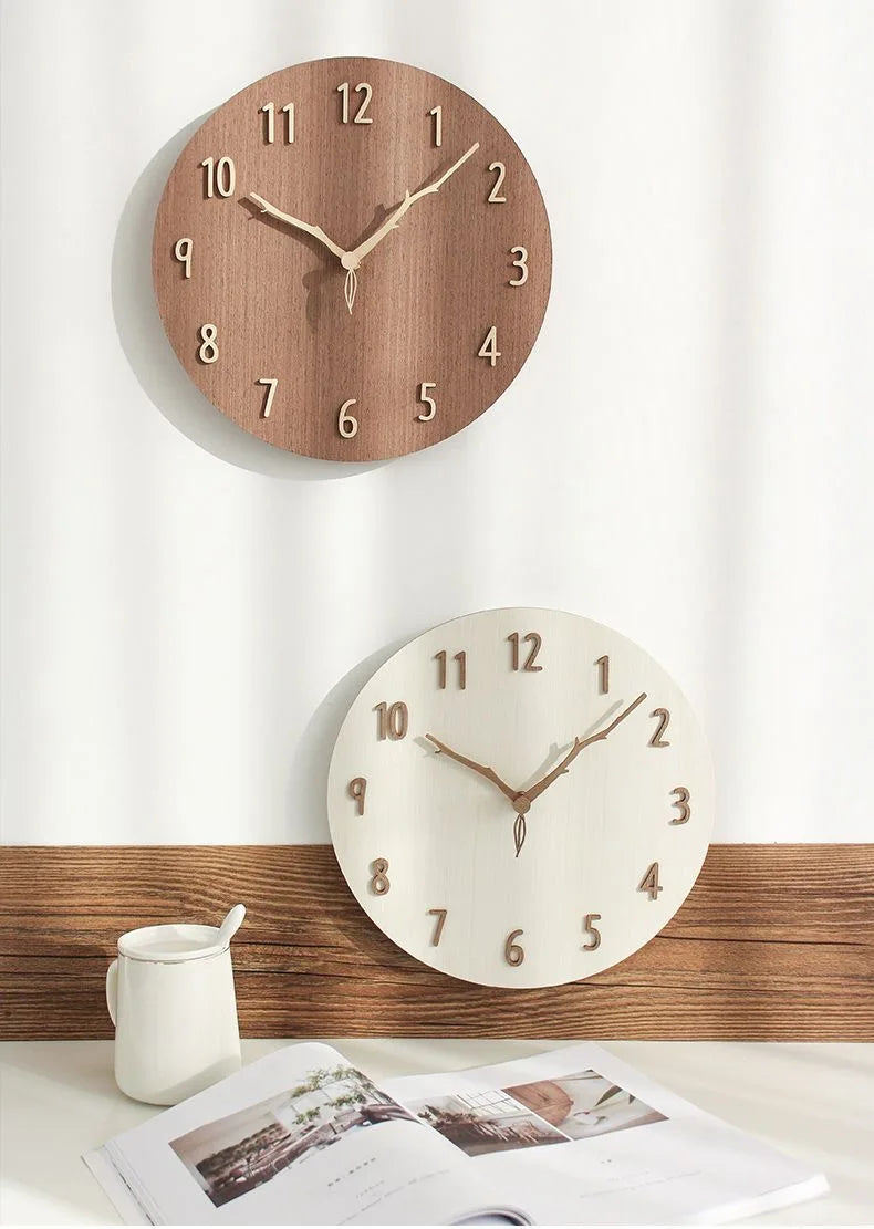 Nordic Wooden Wall Clock – view 3