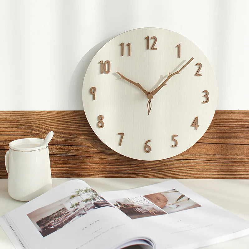 Nordic Wooden Wall Clock – view 2
