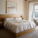 Oatmeal French Linen Bed Sheet Set