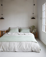 Smoke Gray French Linen Bed Sheet Set