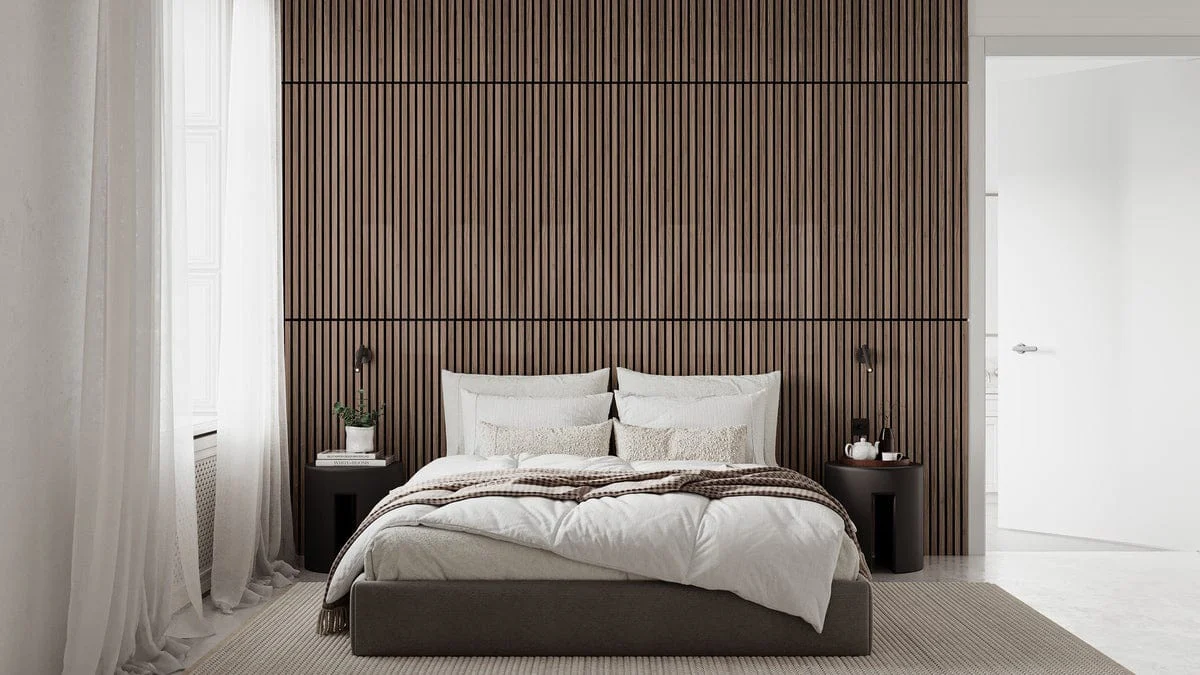 American Luxury Walnut Acoustic Slat Wood Wall Panels – view 11