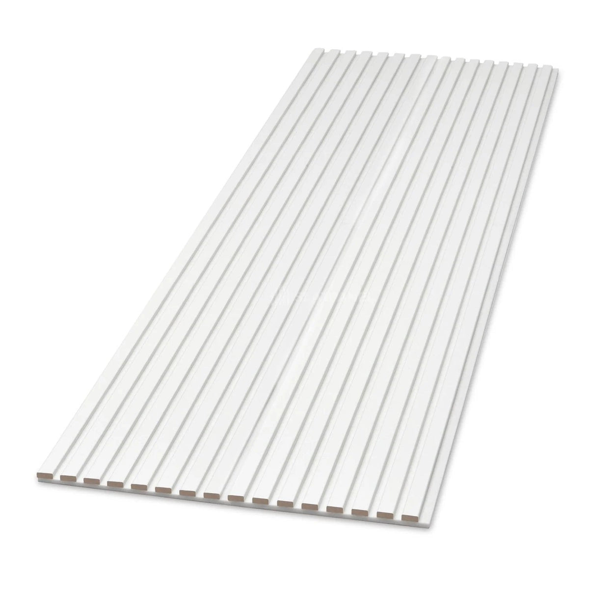 Snow White Color Matte Acoustic Slat Wall Panels – view 4