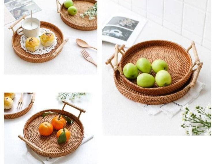 Handwoven Rattan Serving Tray – view 6