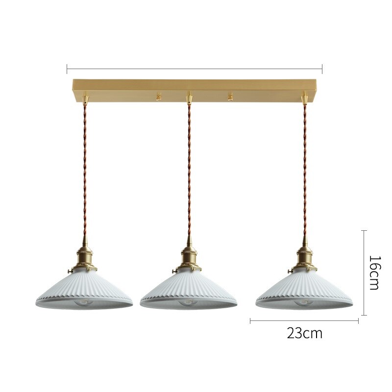 Japanese Style Ceramic Pendant Light, White