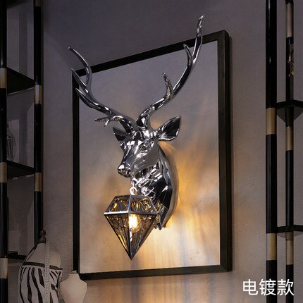 Antler Wall Sconce, Gold or Silver