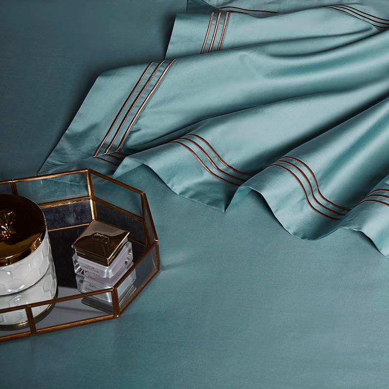 Aquamarine Embroidered Bedding Set – view 7