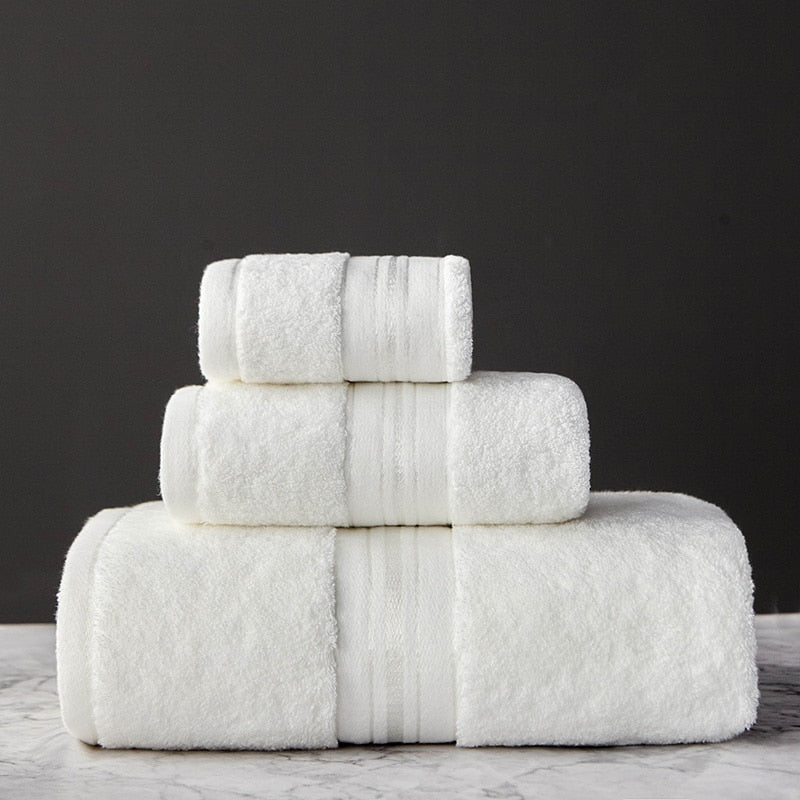 Egyptian Cotton Striped Towel Set