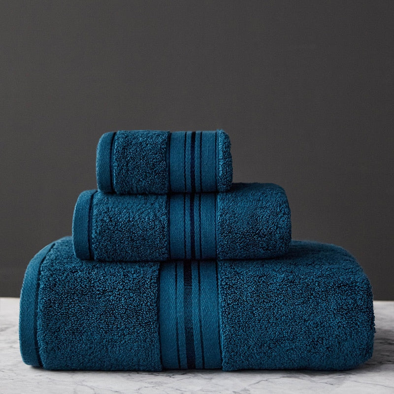 Egyptian Cotton Striped Towel Set