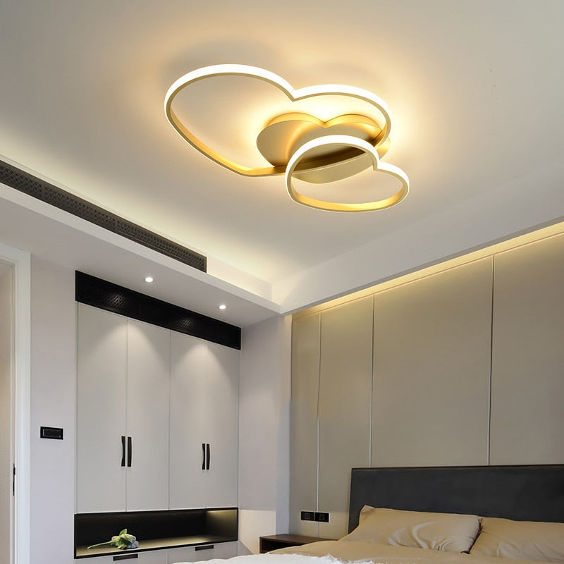 Twin Heart Children's Room Ceiling Light – Two Hearts