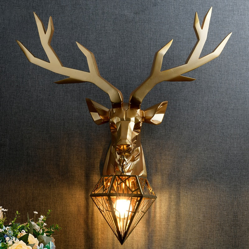 Antler Wall Sconce, Gold or Silver