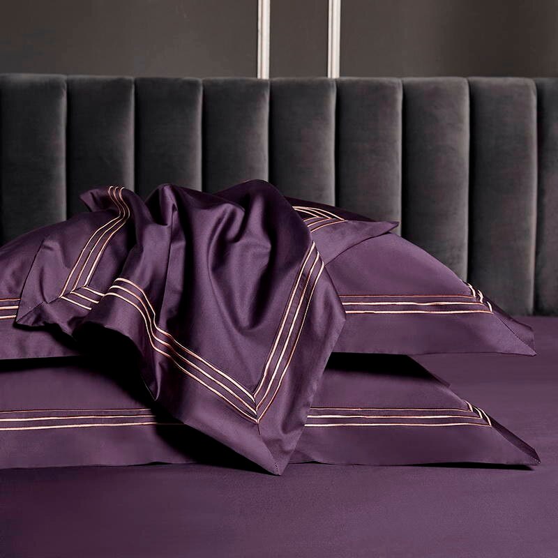 Plum Embroidered Bedding Set – view 4