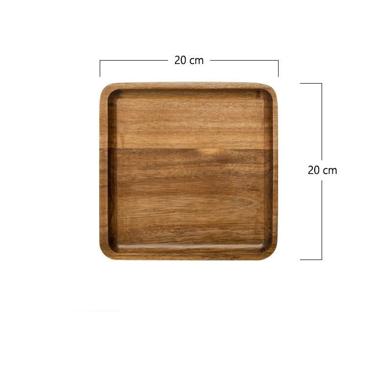 Handcrafted Solid Wood Square Plater
