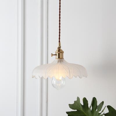Nordic Glass Ball Pendant Light, Polished Copper