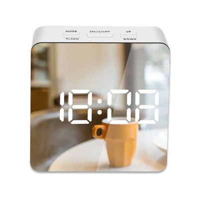 Mirror LED Digital Alarm Clock with Temperature