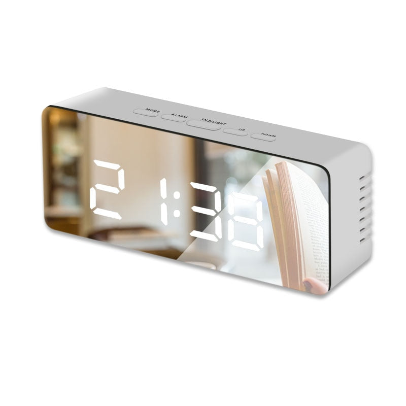 Mirror LED Digital Alarm Clock with Temperature