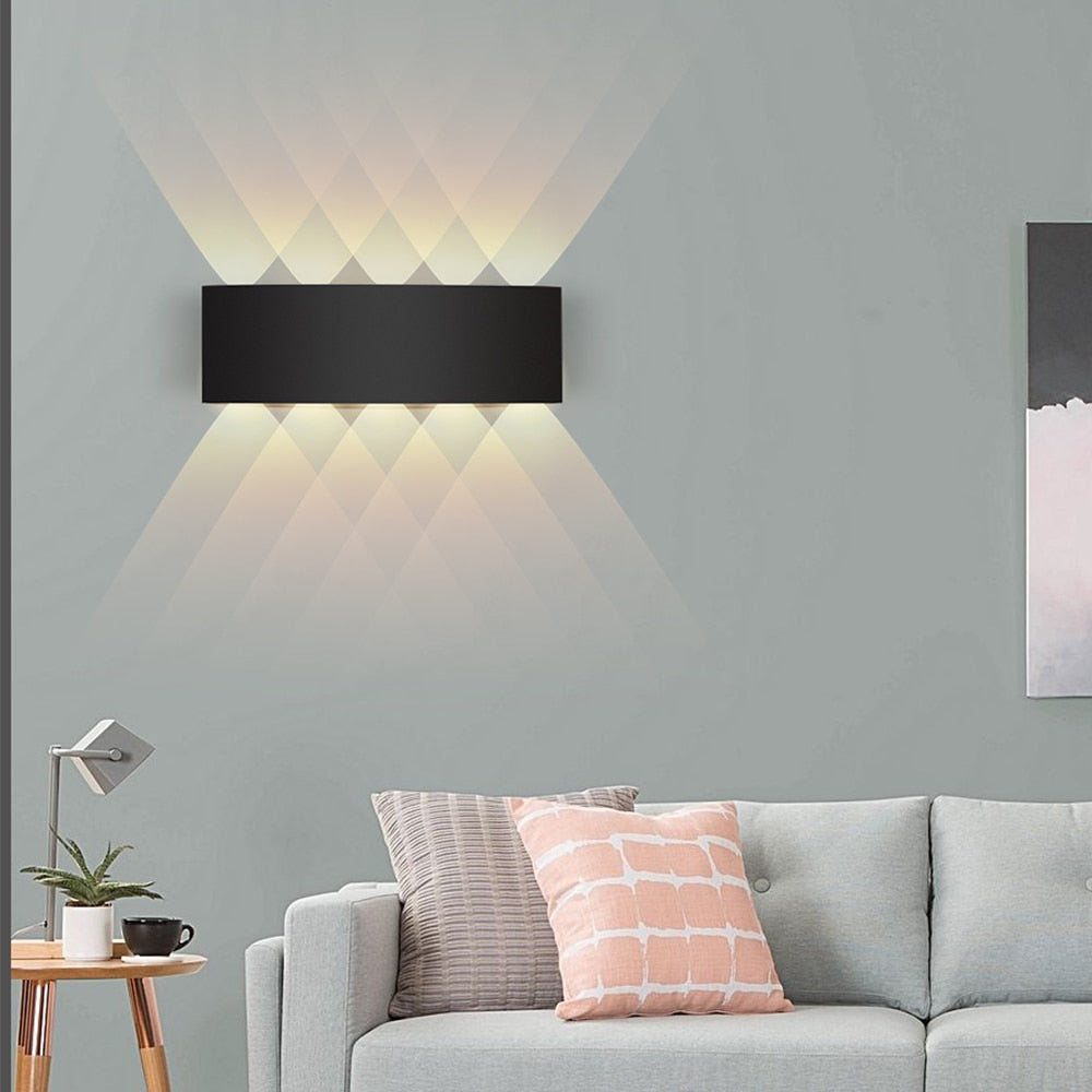 IP65 LED Wall Light Aluminum RGB Outdoor Waterproof Garden Fence Indoor Fashion Wall Lamp For Bedroom Bedside Living Room Stairs