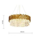Dipped in Gold Crystal Chandelier