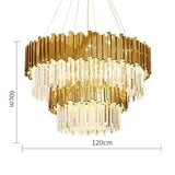 Dipped in Gold Crystal Chandelier