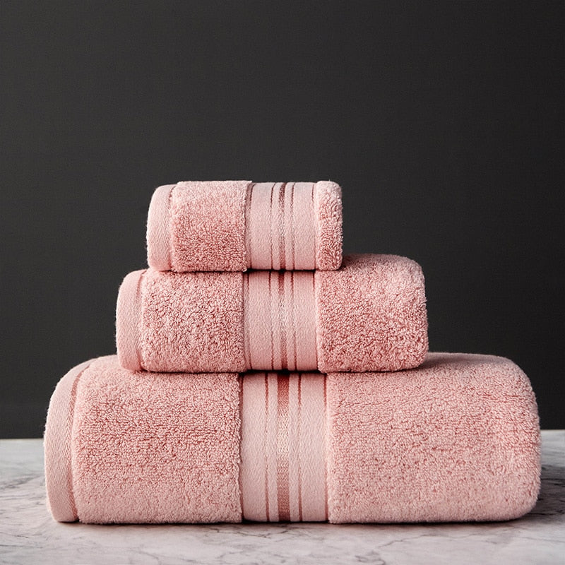 Egyptian Cotton Striped Towel Set