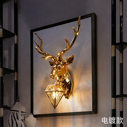 Antler Wall Sconce, Gold or Silver