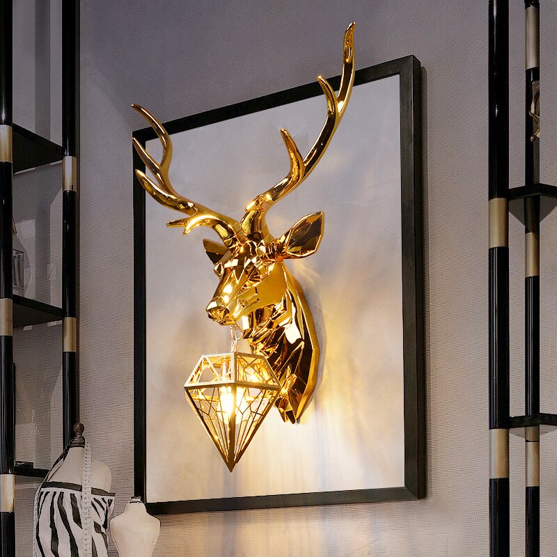 Antler Wall Sconce, Gold or Silver