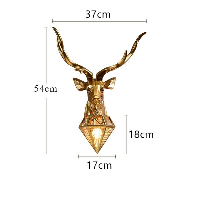 Antler Wall Sconce, Gold or Silver