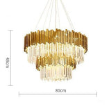 Dipped in Gold Crystal Chandelier