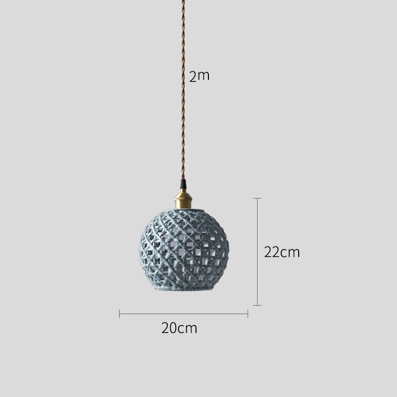 Nordic Ceramic Pendant Light, White