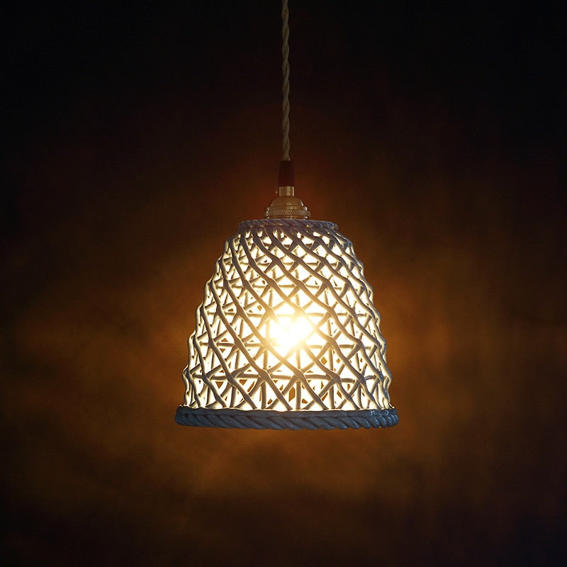 Nordic Ceramic Pendant Light, White
