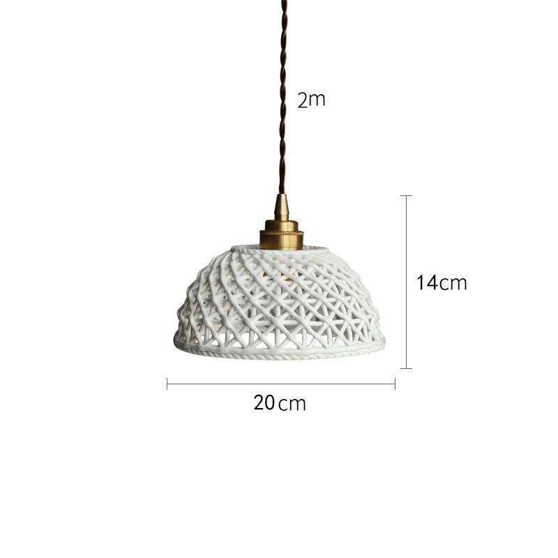 Nordic Ceramic Pendant Light, White
