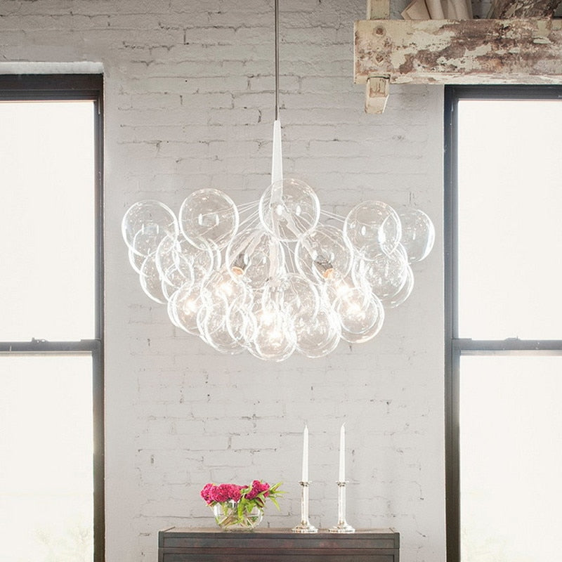 Nordic Glass Ball Cluster Chandelier, 9 / 12 / 18 Heads