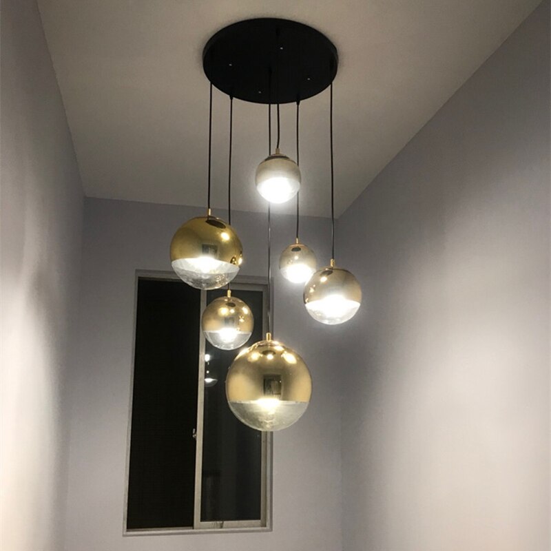 Mirror Glass Ball Pendant Light, 15 to 40 cm