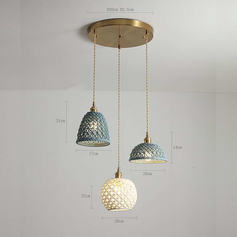 Nordic Ceramic Pendant Light, White