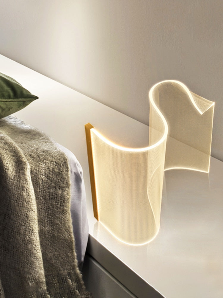 Acrylic Light Guide Table Lamp, Modern Luxury
