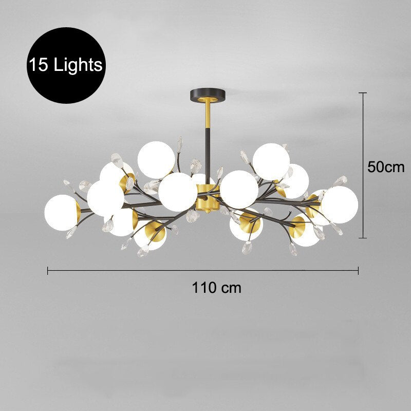 K9 Crystal Chandelier, 9 / 12 / 15 Lights