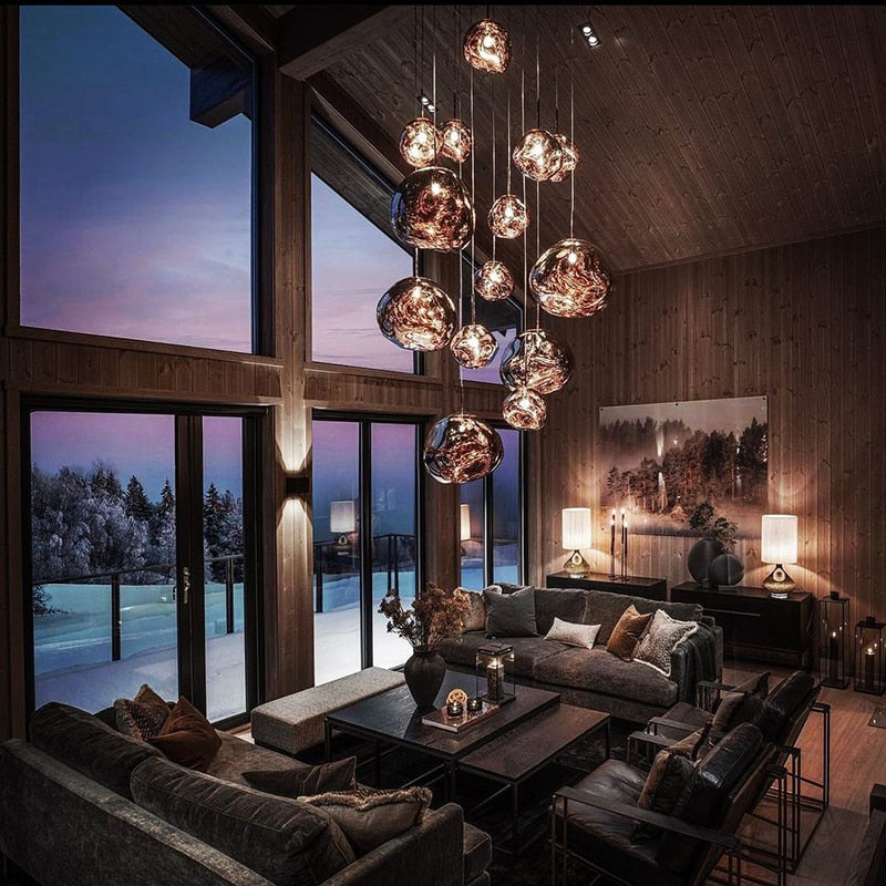 Lava Glass Bubble Pendant Light