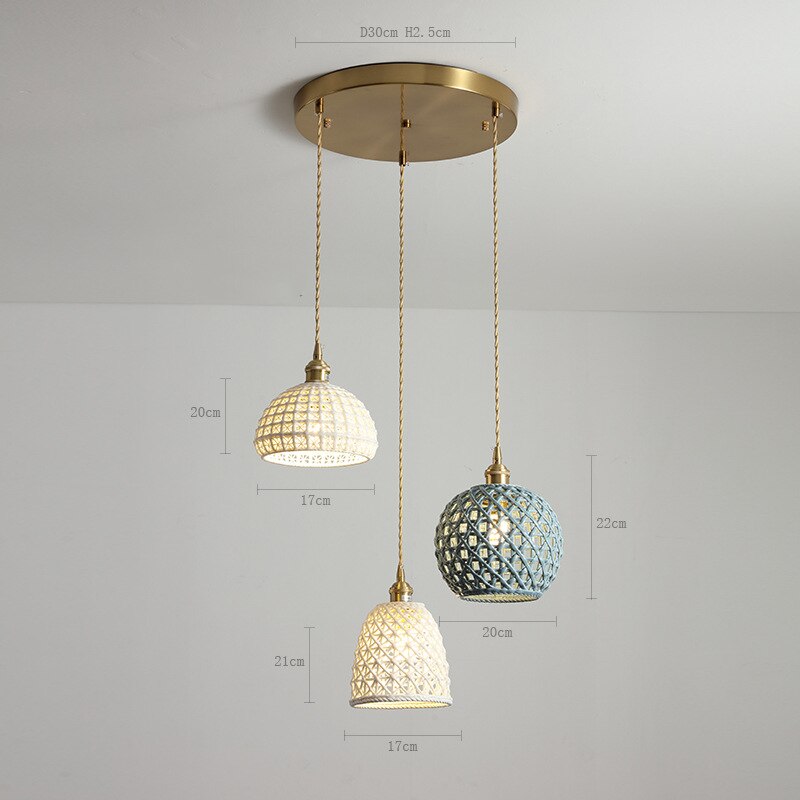 Nordic Ceramic Pendant Light, White