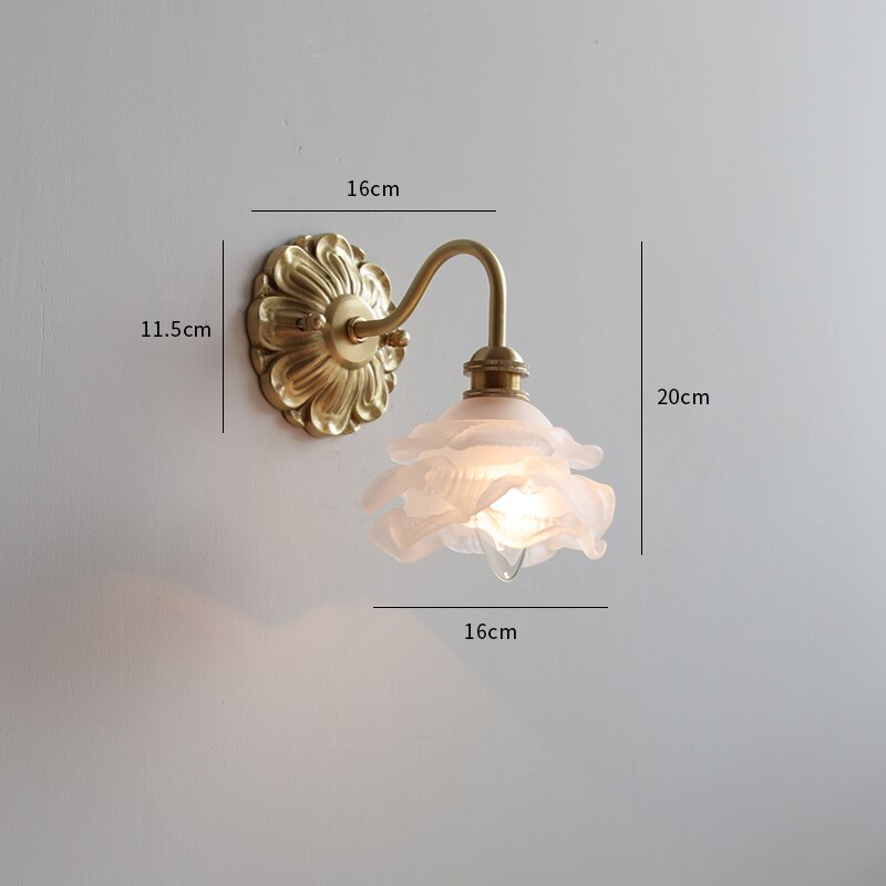 Copper and Ceramic Wall Sconce, Nordic Style