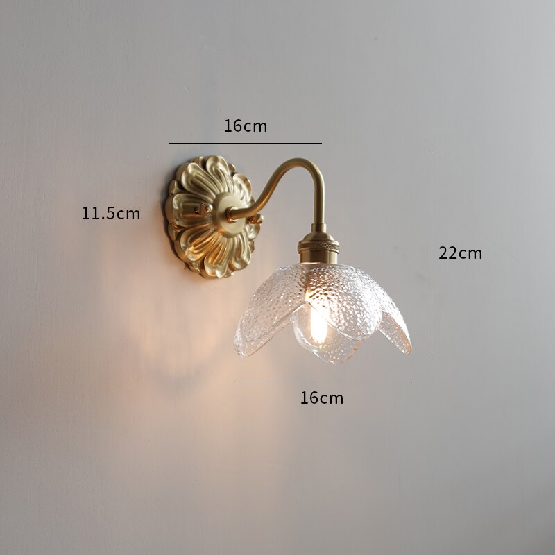 Copper and Ceramic Wall Sconce, Nordic Style