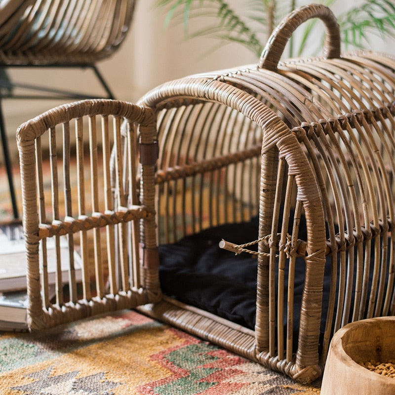 Handmade Rattan Artisan Pet Bed – view 3
