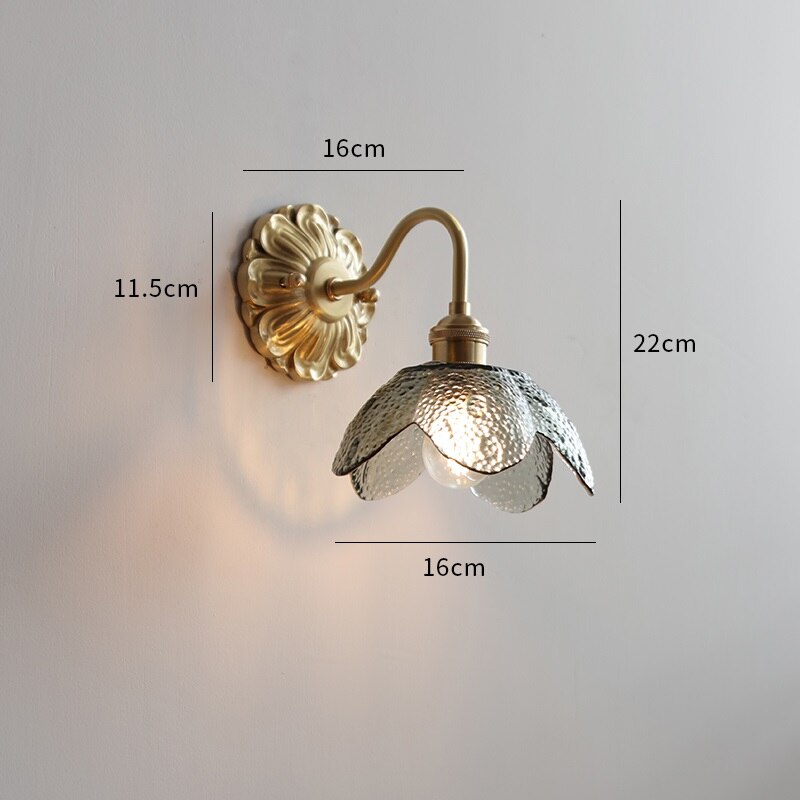 Copper and Ceramic Wall Sconce, Nordic Style
