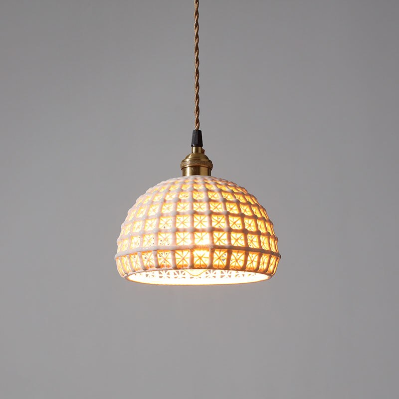 Nordic Ceramic Pendant Light, White
