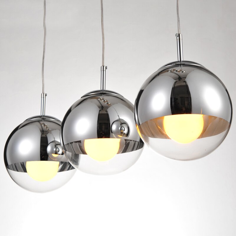 Mirror Glass Ball Pendant Light, 15 to 40 cm