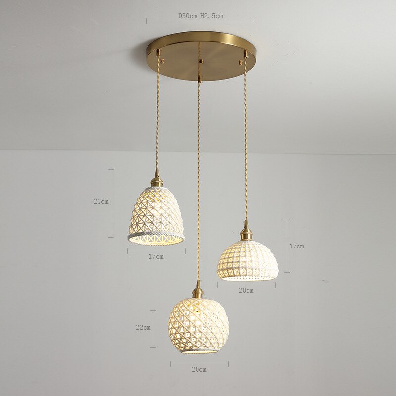 Nordic Ceramic Pendant Light, White