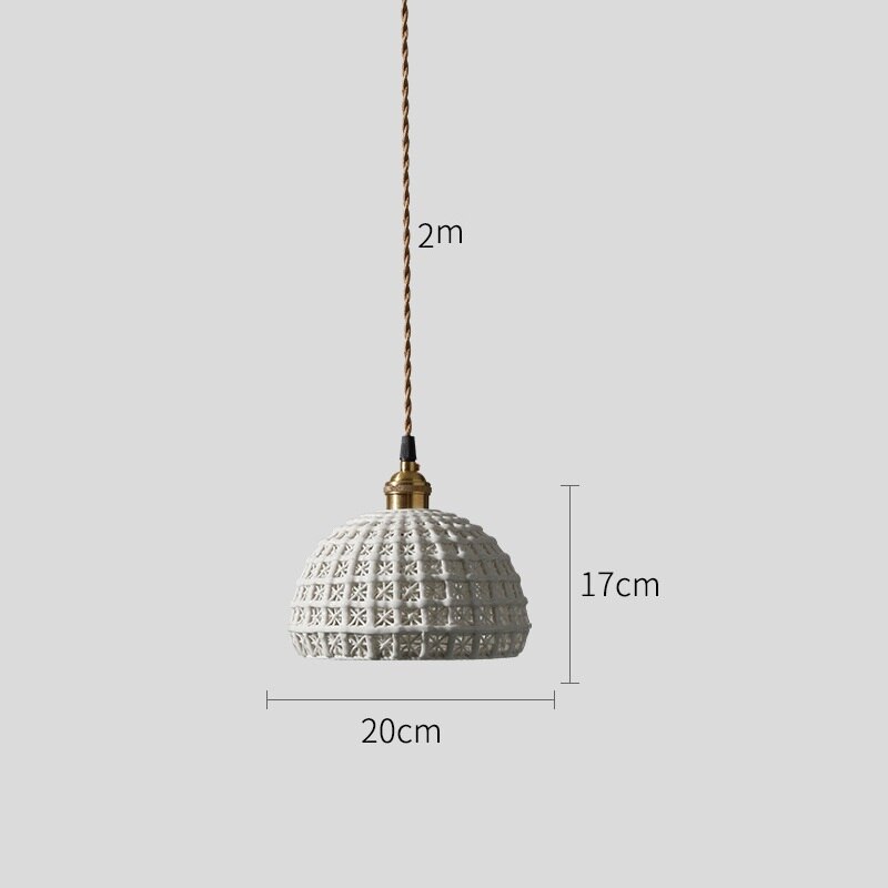 Nordic Ceramic Pendant Light, White
